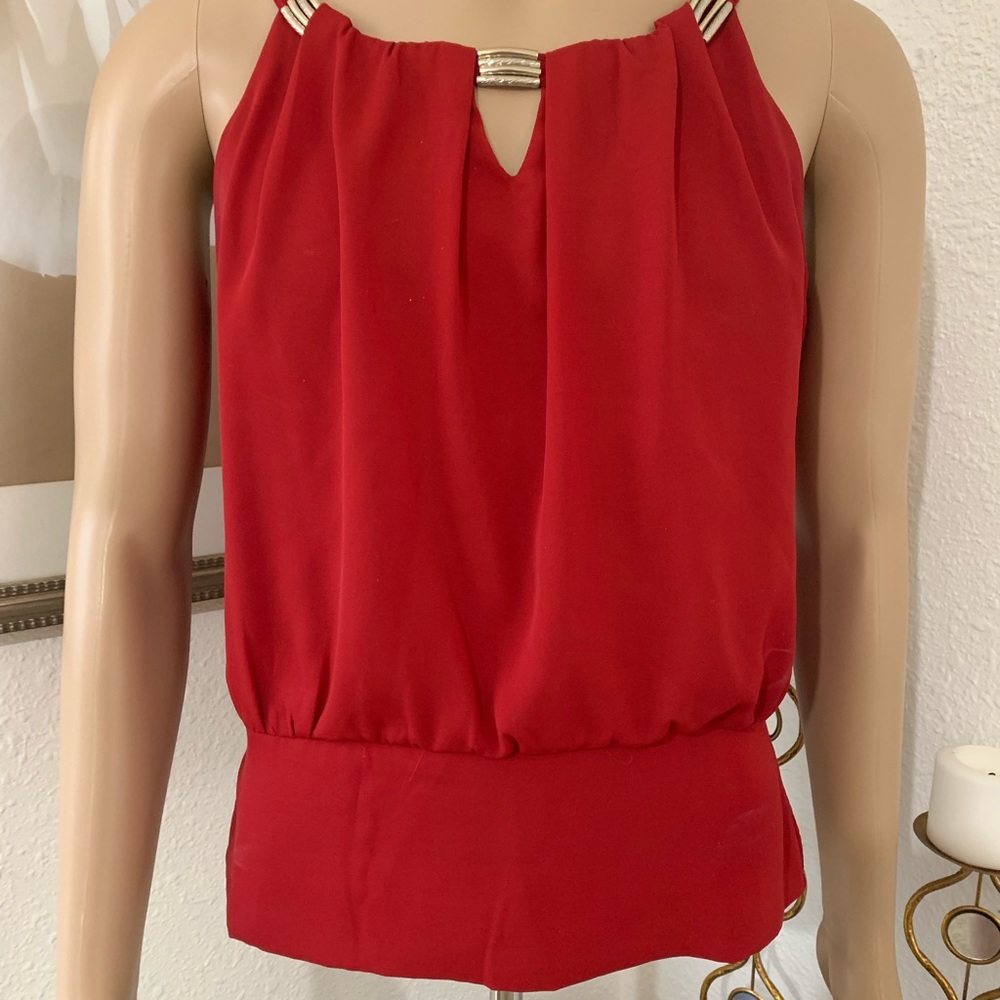 Red WHBM top with gold accents